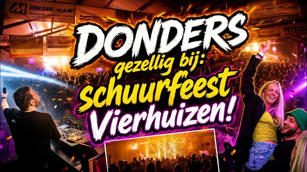Cover van de aftermovie van het schuurfeest in Vierhuizen